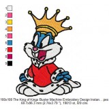 100x100 The King of Kings Buster Machine Embroidery Design Instant Download